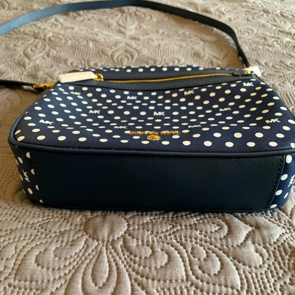 Michael Kors Navy Polka Dot Crossbody Bag - Picture 6 of 16